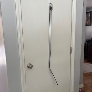 Tahari Black Slim Leather Waist Belt